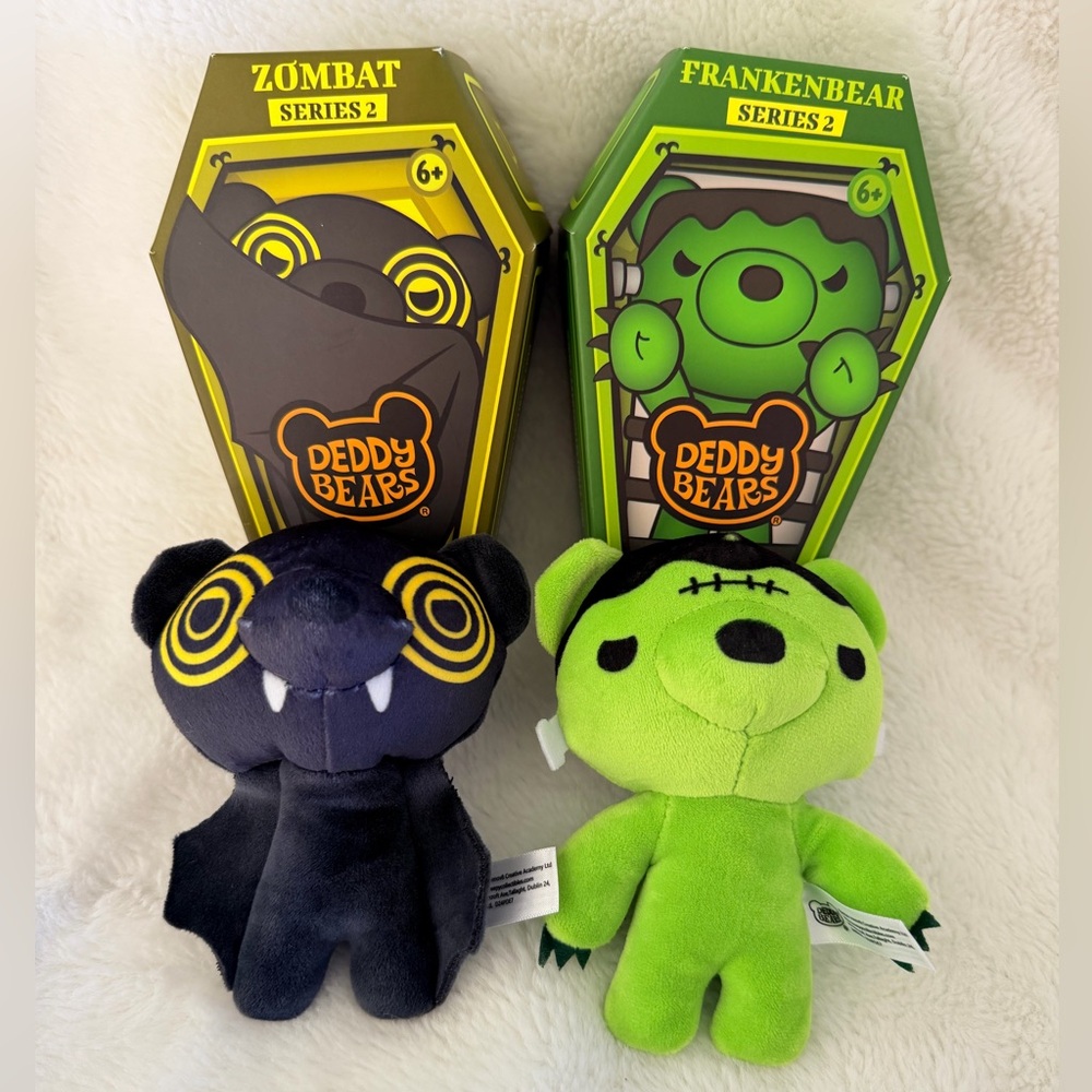 Deddy Bears Series 2 Plush Bear Toys - Zombat and Frankenbear
